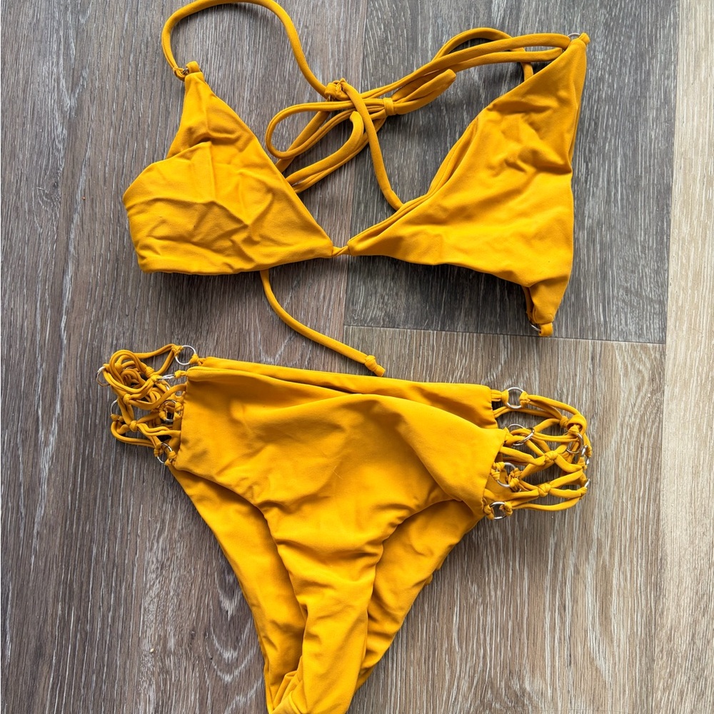 Mikoh Mustard Bikini Set
